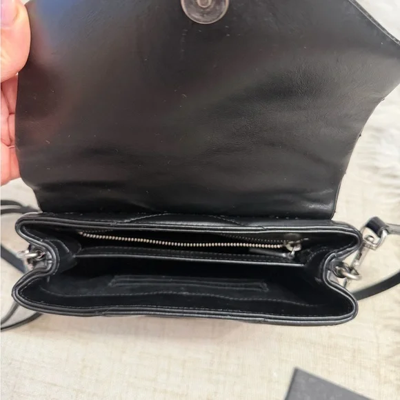 SAINT LAURENT Toy Loulou Calfskin Y Quilted Monogram Crossbody Bag - Picture 11 of 16